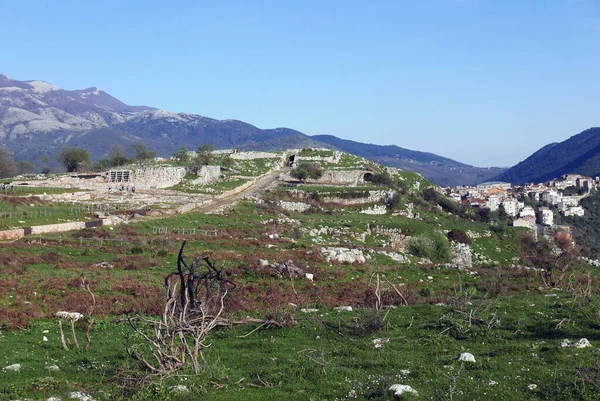 Stanowisko Archeologiczne Starożytnego Miasta Norba Latina Włochy — Zdjęcie stockowe