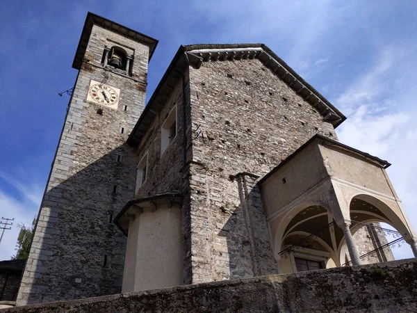 Kerk Van San Nicolao Quarna Sotto Piemonte Italië — Stockfoto