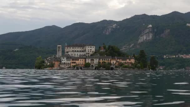 San Giulio Isle Orta Lake Piemonte Itália — Vídeo de Stock