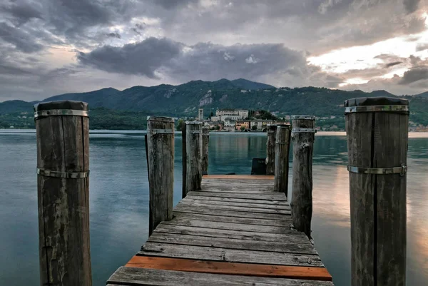 意大利皮埃蒙特Orta Lake San Giulio Island — 图库照片