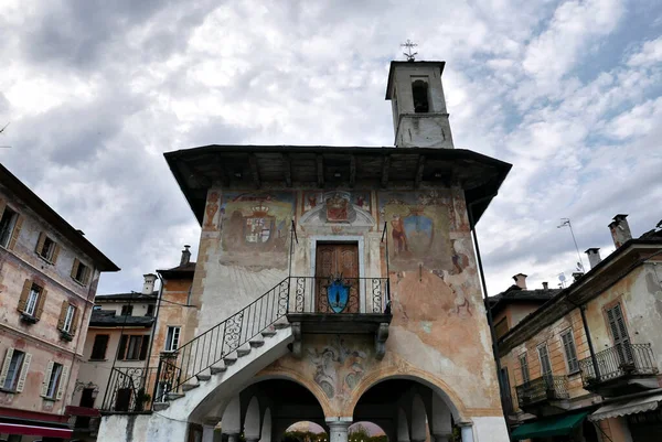 Oud Gemeentehuis Palazzotto Orta Piemonte Italië — Stockfoto