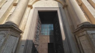 San Gaudenzio Bazilikası Neo-Classic dış görünüş, Novara, İtalya