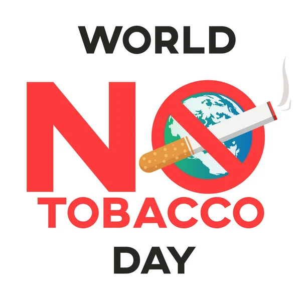 Świat Nie Tytoń Dzień Tło Tekstowe Kartka Okolicznościowa Lub Plakat — Wektor stockowy