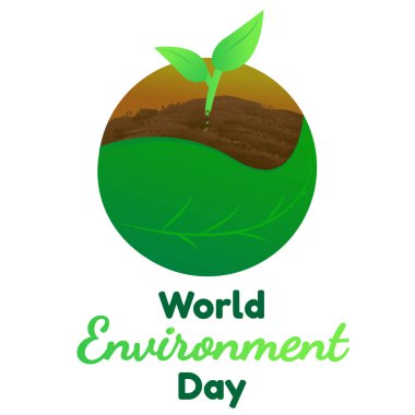 Dünya Çevre Günü vektör arka plan veya afiş için düz grafik