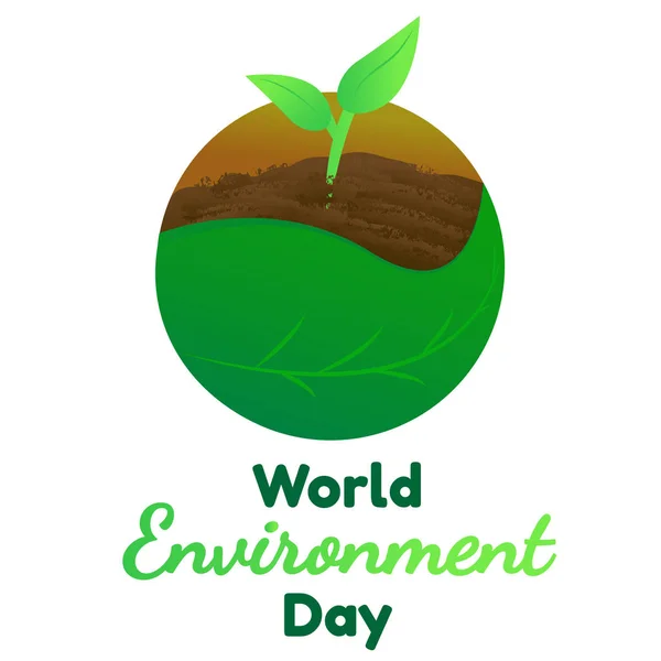 World Environment Day Vector Flat Graphic Background Banner — Stock Vector