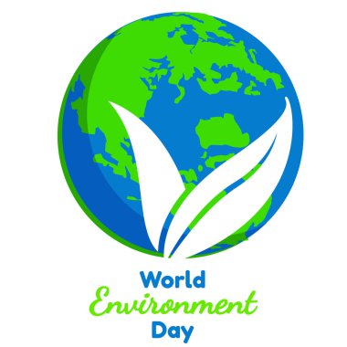 Dünya Çevre Günü vektör arka plan veya afiş için düz grafik