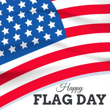  bayrak günü ABD bayrağı vektör beyaz arka plan veya başlık grafiği ile