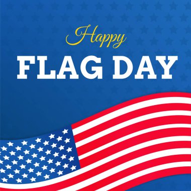  bayrak günü ABD bayrağı vektör beyaz arka plan veya başlık grafiği ile