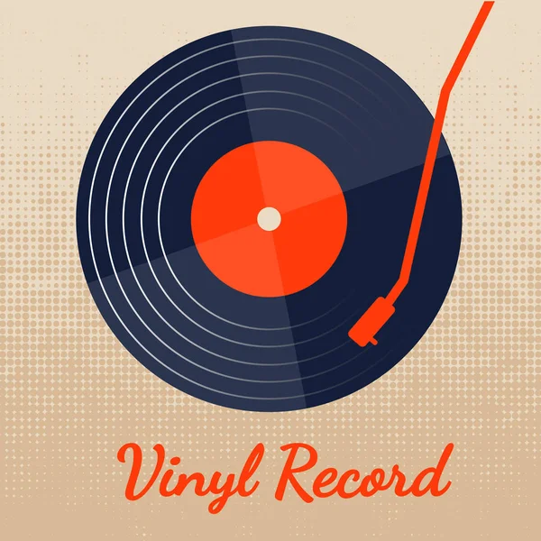 Vinyl Record Muziek Vector Met Klassieke Achtergrond Graphic — Stockvector