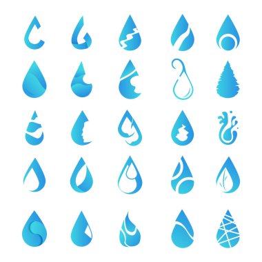  logo su toplama tasarım vektör grafik yirmi beş stil