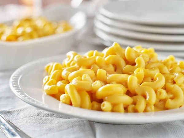 Macarrão Saboroso Queijo Prato — Fotografia de Stock