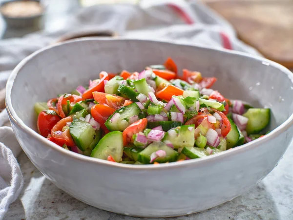 Salada Israelita Fresca Tigela — Fotografia de Stock