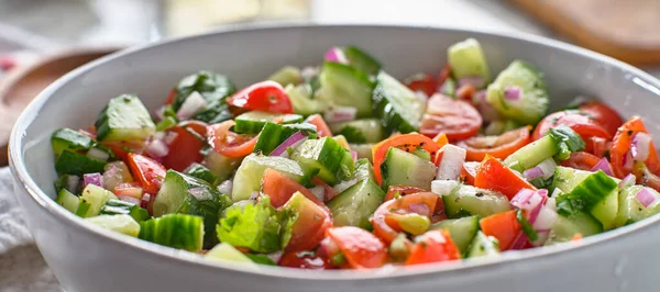 Fresh Israeli Salad Bowl — Stock Photo, Image