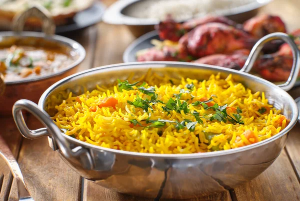Indian Vegetable Biryani Rice Dish — Stock Photo, Image