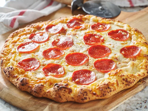 Pizza Peperoncino Appena Sfornata Fatta Casa — Foto Stock