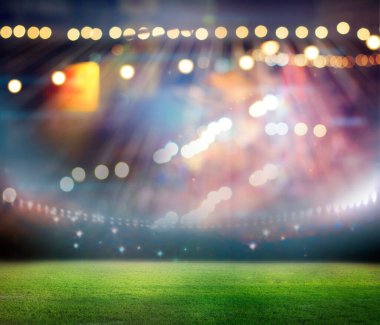 ışıklarda stadyum ve 3d yanıp söner.