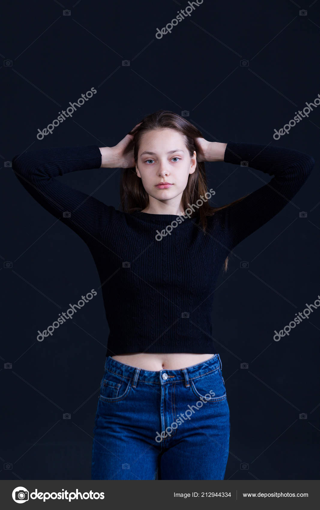 Beautiful Girl Brown Hair Blue Eyes Isolated Dark Background Stock Photo by ©byazrov 212944334 Beautiful Girl Brown Hair Blue Eyes Isolated Dark Background Stock Photo by ©byazrov 212944334