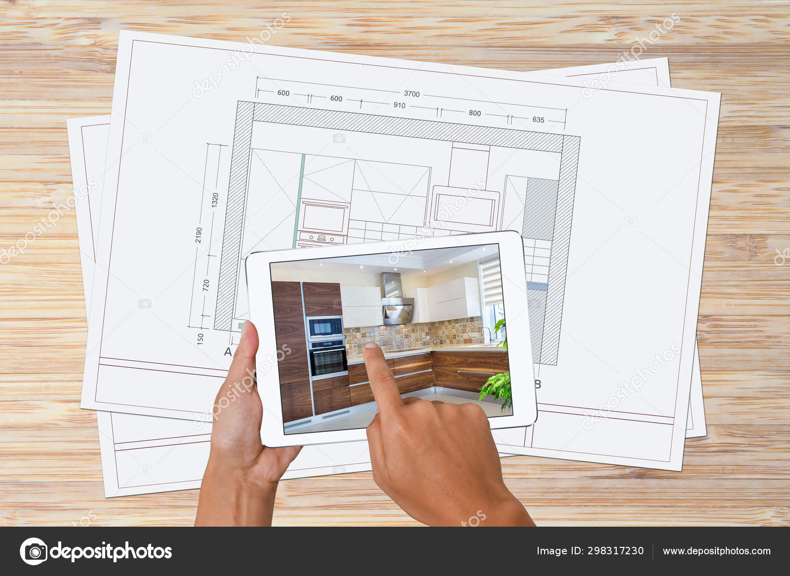 Interior Design Tablets For Designers Architect Hands Holding