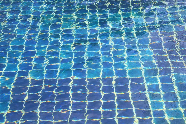 Azulejos Azules Piscina Agua Reflexión Abstracto Textura Imagen Fondo — Foto de Stock