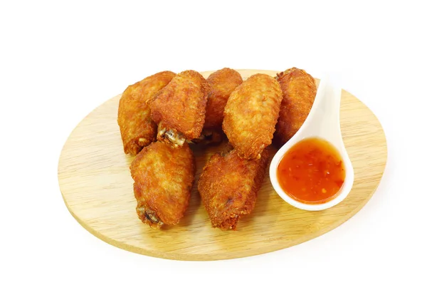 Fried chicken wings isolated with path. Stock Image