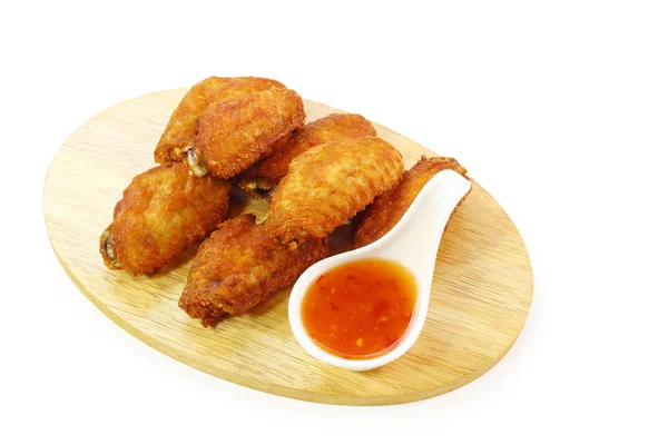 Fried chicken wings isolated with path. Royalty Free Stock Images