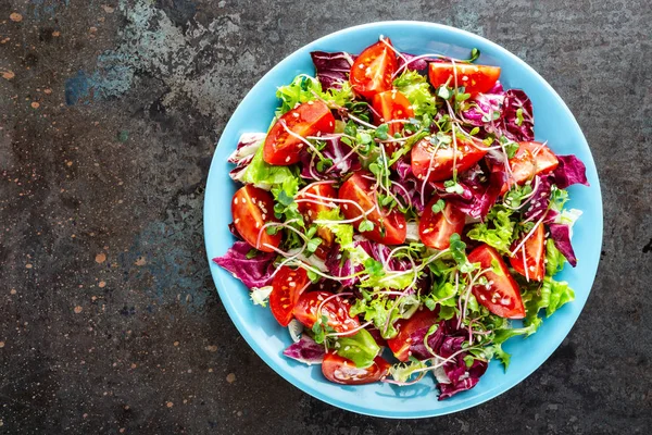 Ensaladera Verduras Frescas Mixtas Alimentos Sanos Limpios Alimentación Dietética — Foto de Stock