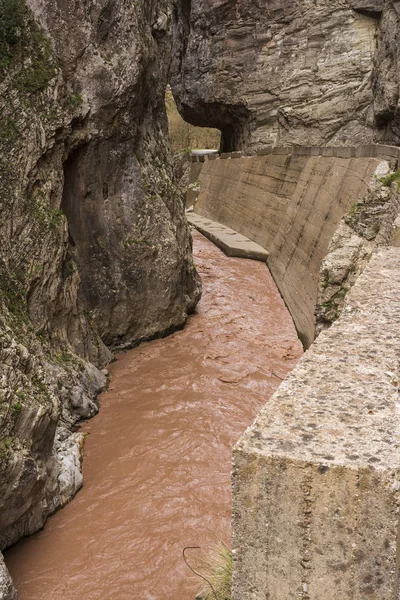 Kleidi Passage Next Karpenisiotis River Karpenissi Proussos Road Evrytania Central — Stock Photo, Image