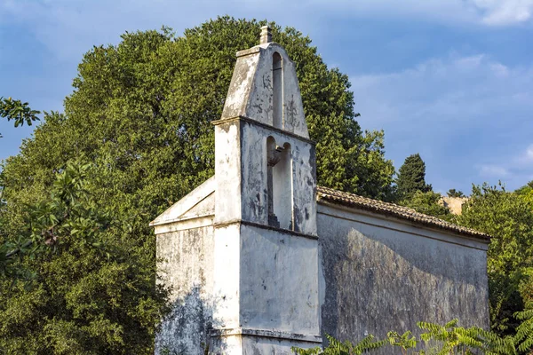 Vecchia Chiesa Abbandonata Costruita Pietra Nella Vecchia Perithia Sul Monte — Foto Stock