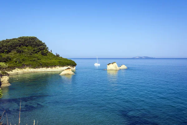 Vista Mar Canal Amour Sidari Corfu Grécia — Fotografia de Stock