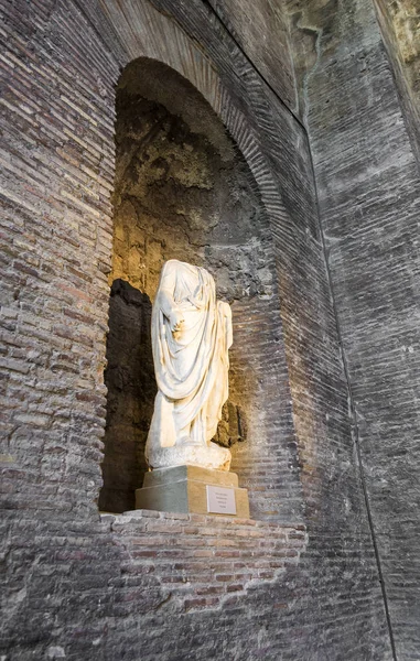 Roma Itália Setembro 2017 Estátua Antiga Banhos Diocleciano Statua Togata — Fotografia de Stock
