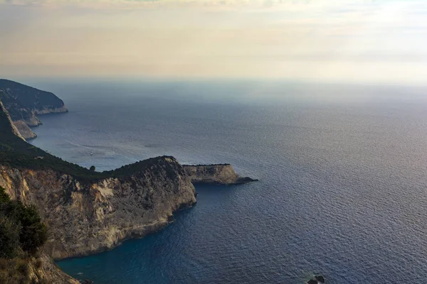 Hermosa Costa Vista Superior Isla Lefkada Grecia —  Fotos de Stock