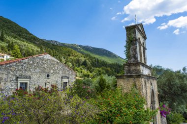 Lefkada, Sivros 'taki eski manastır - Yunanistan