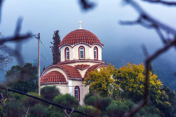 Malá Kaple Křesťanského Ortodoxního Kláštera Panny Marie Malevském Peloponésu Řecku — Stock fotografie