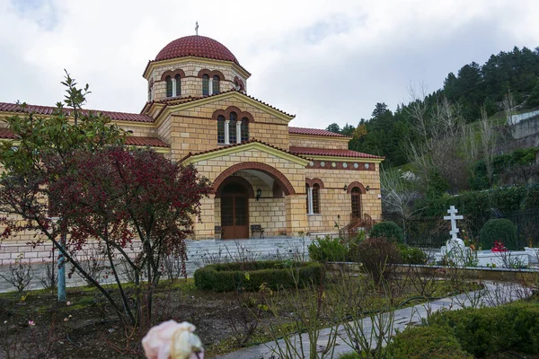 Christian Orthodox Monastery Virgin Mary Malevi Peloponnese Greece One Most — Stock Photo, Image