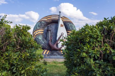 Sovyet Savaş Anıtı görünümü - Treptower Park. Berlin, Almanya.