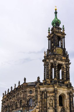 Dresden Katedrali Çan kulesi, Kutsal Teslis Katedrali, Saksonya Kraliyet Sarayı Katolik Kilisesi.