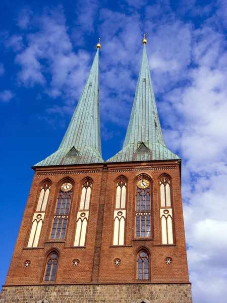 Nikolai Kirche, berlin kentinde St Nicholas Kilisesi olarak da bilinen dış bir görünüm, Almanya.