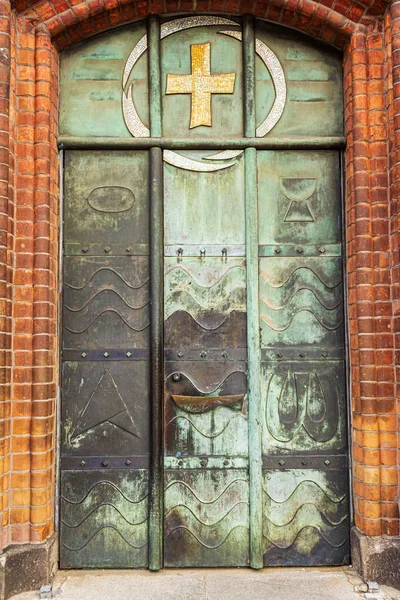 Spandau. Entrance of St. Nikolai Kirche Church. Berlin, Germany — Stock Photo, Image