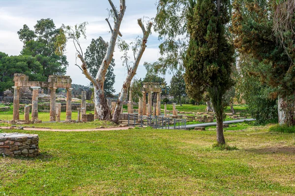 Templo Artemis Sítio Arqueológico Brauron Attica Grécia Hora Tarde — Fotografia de Stock