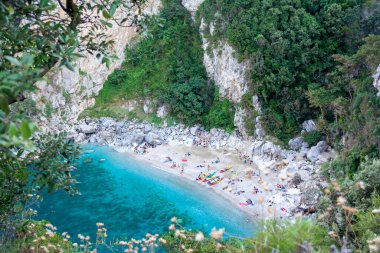 Yunanistan 'ın Pelion bölgesinde' Fakistra 'adlı kumsal