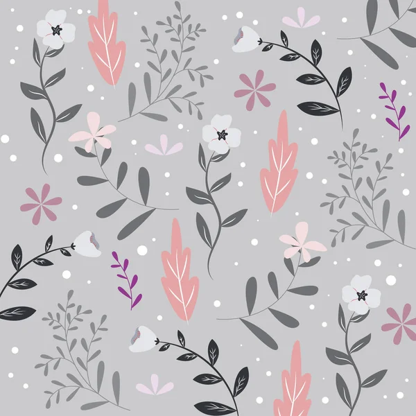 Seamless Floral Pattern Texture Spring Summer Theme Background — Stock Vector