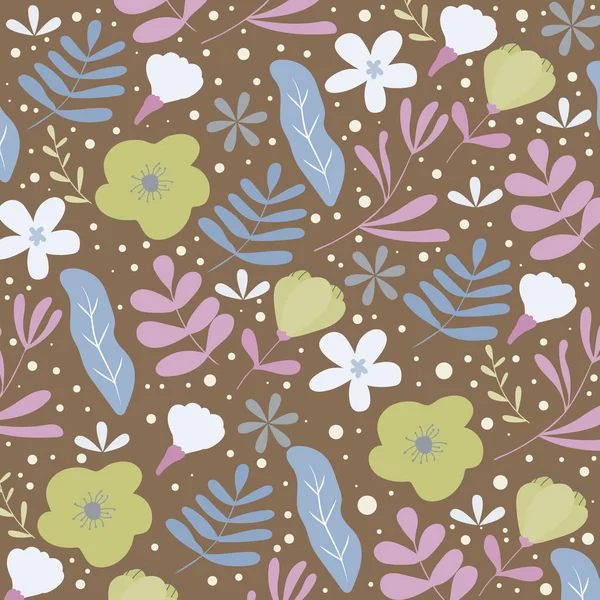 花のシームレスなパターンやテクスチャ 春夏テーマの背景 — ストックベクタ