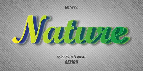 Efecto Texto Editable Con Fuentes Script Modernas Colores Degradados Verdes — Vector de stock