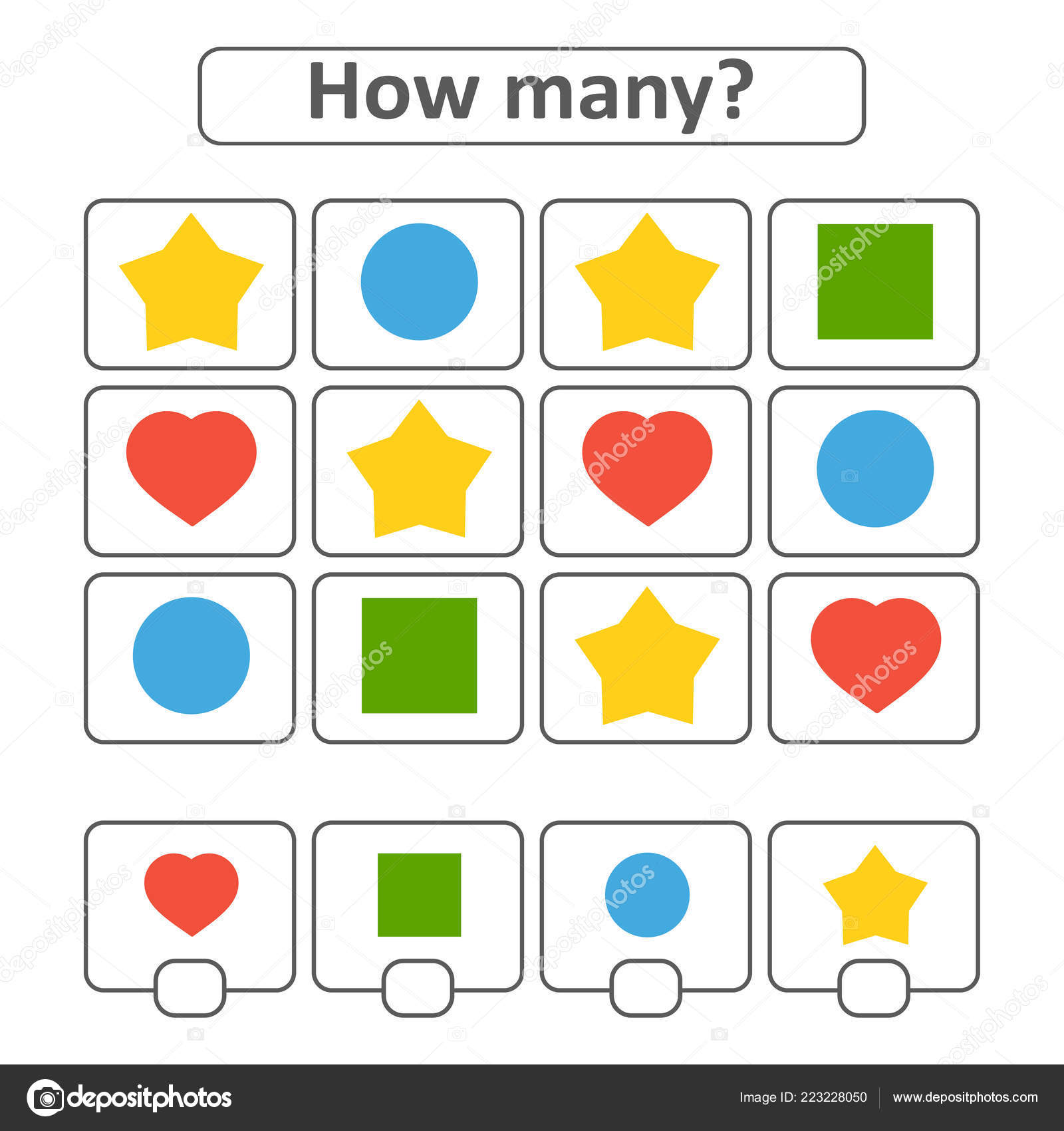 Jogo Para Criancas Pre Escolares Conte Quantas Formas Geometricas Imagem Imagem Vetorial De C Platypusmi86 223228050
