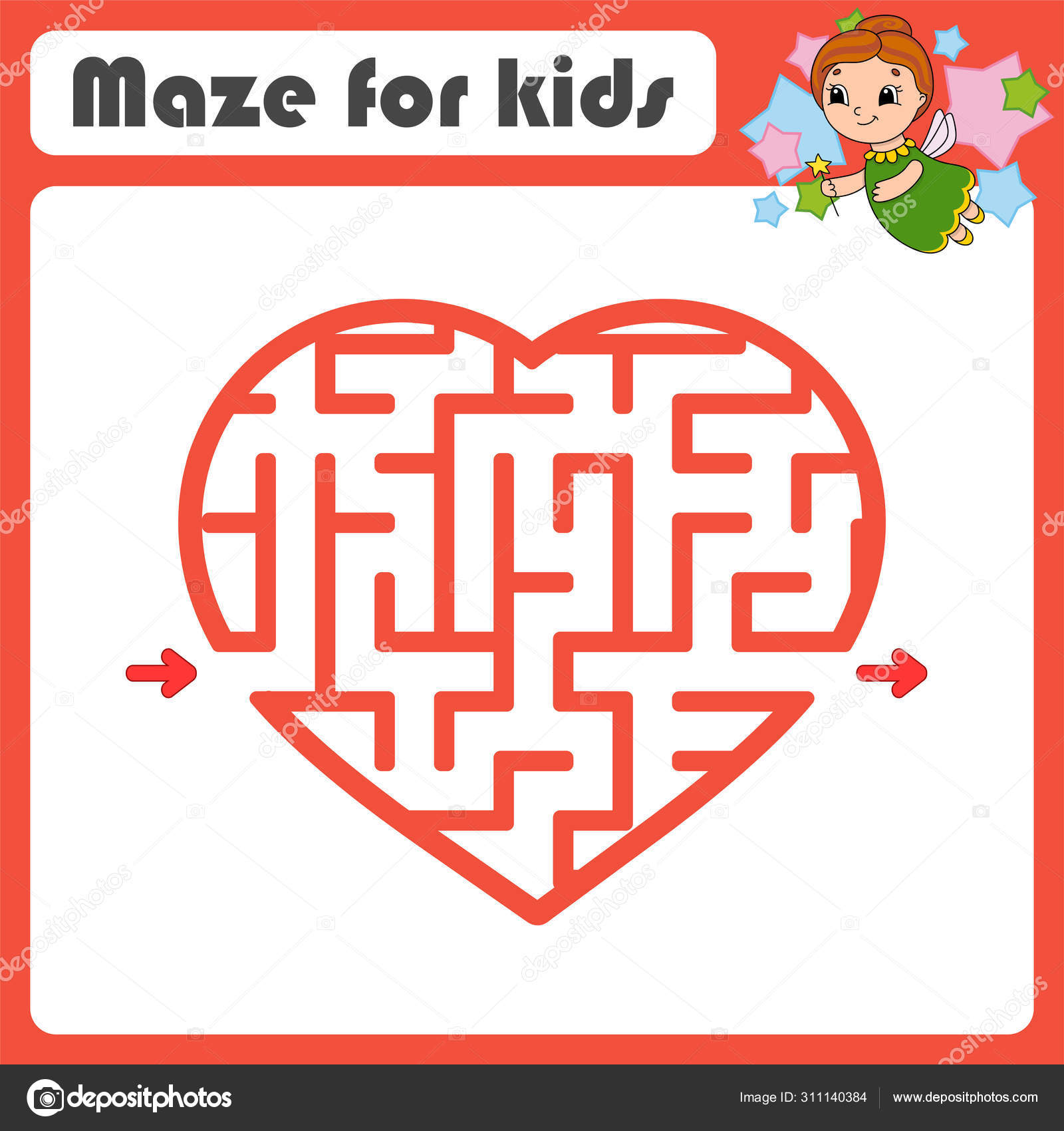 Maze Game For Kids Funny Labyrinth Education Developing