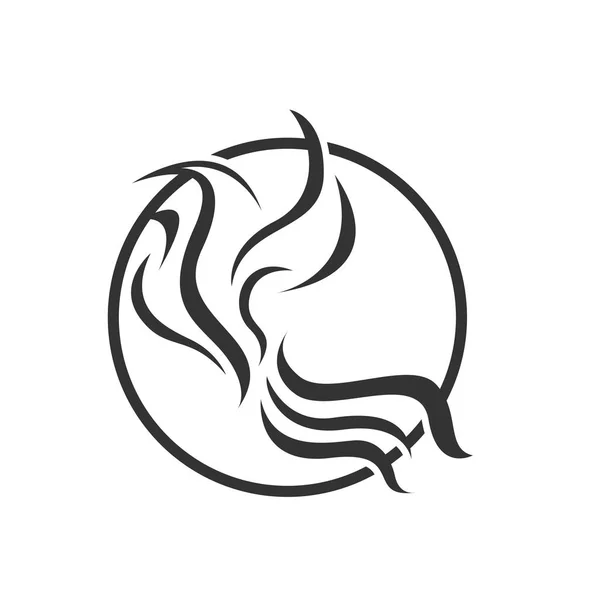 Abstraktní Pták Logo Design Bílé Černé Barvy Izolované Bílém Pozadí — Stockový vektor