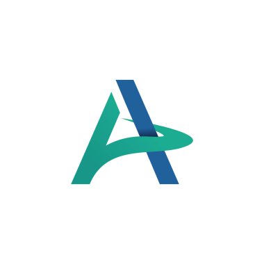 Bir yazı logo. Basit bir logo türü harf A