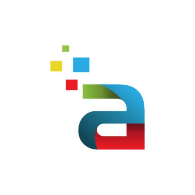 Bir mektup logo vektör, mektup logo tasarım vektör çizim şablonu