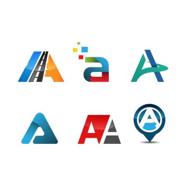 İş kurumsal mektubu bir logo tasarım şablonu. mektup bir logo vektör şablonu