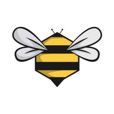 Altıgen arı çizgi film tarzı vektör